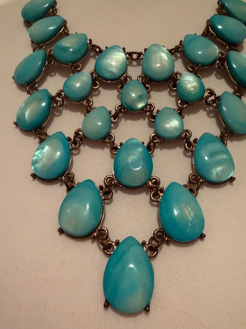Chicos Turquoise Teardrop Bib Necklace - Women Jewelry